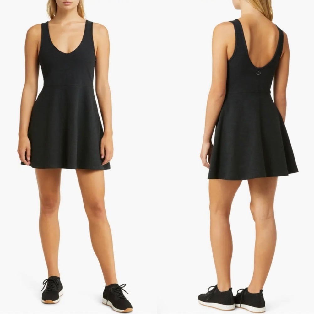 Beyond Yoga Spacedye Movement Active Mini Dress with Shorts Darkest Night Large